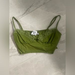 green princess polly top!! super cropped